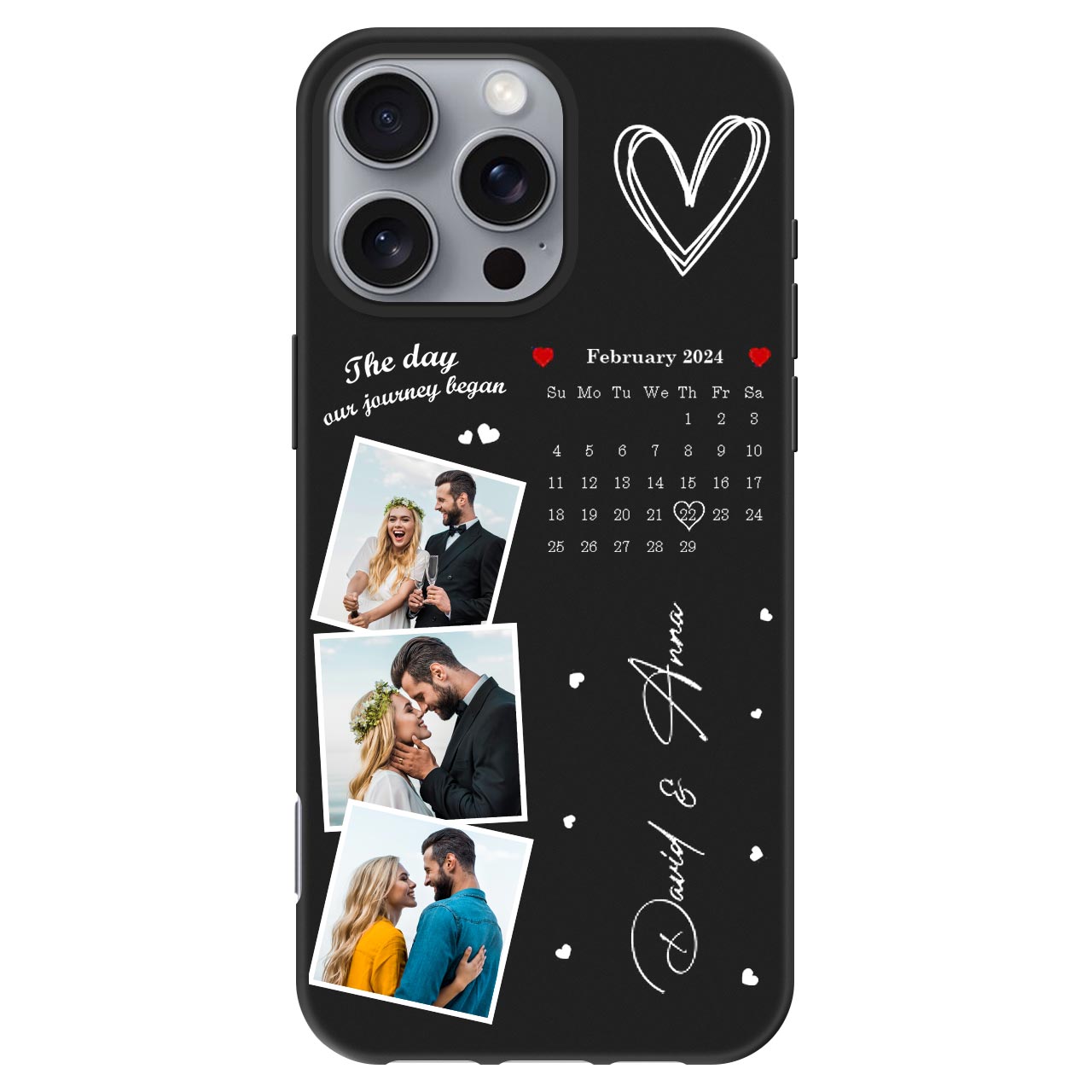 Custom Photo Calendar The Day Our Journey Began - Gift For Couples - Personalized Phone Case