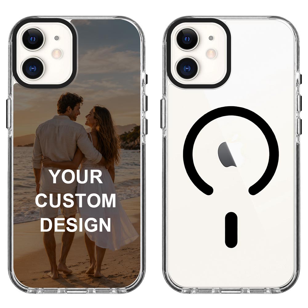 Custom for iPhone 12 Clear Magnetic Case