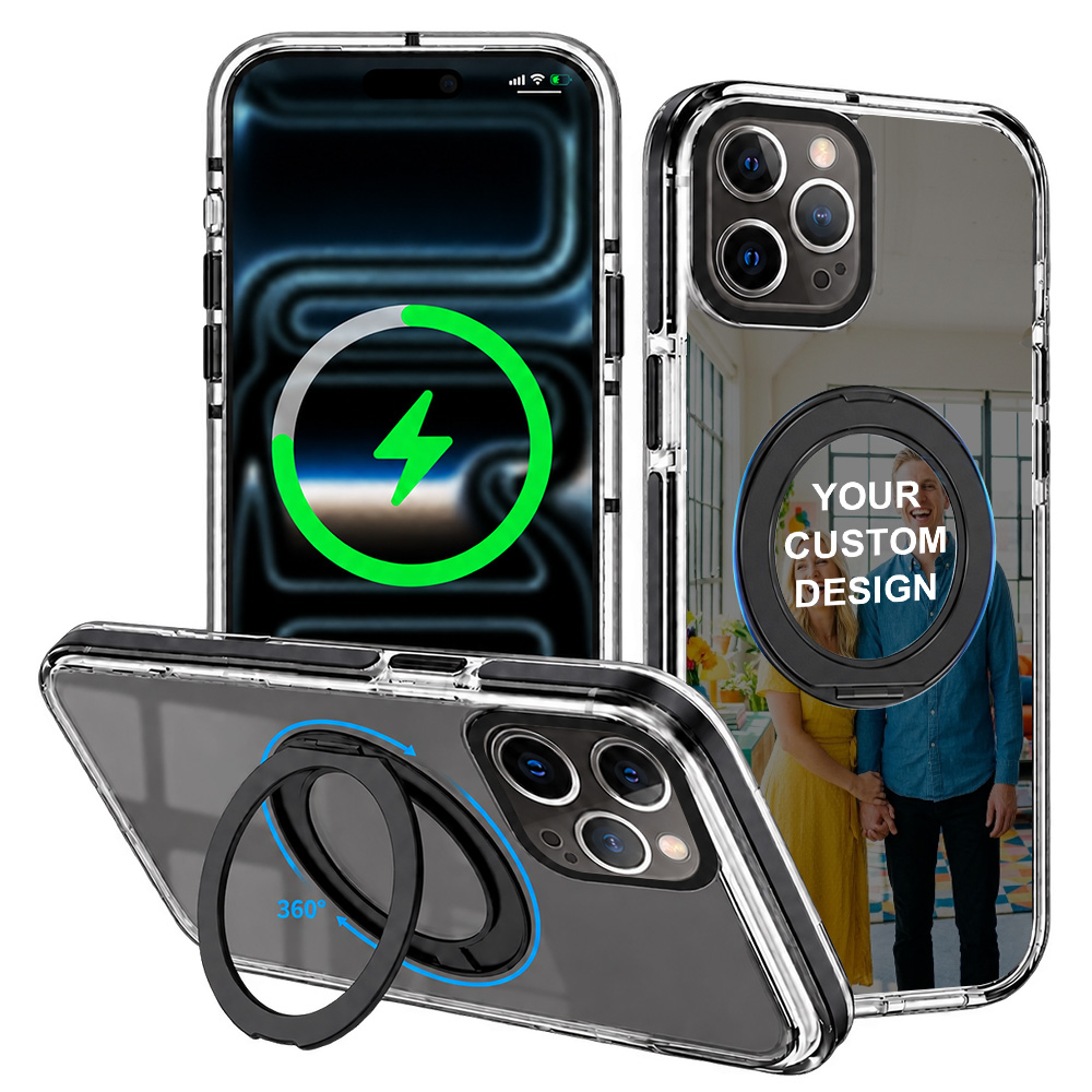Custom for iPhone 12 Pro ClearSpin Stand Case