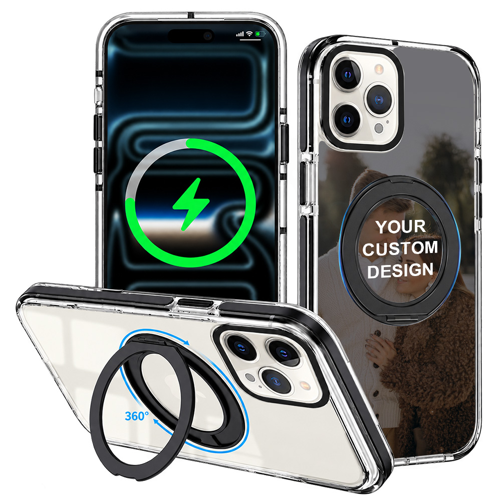 Custom for iPhone 12 Pro Max ClearSpin Stand Case