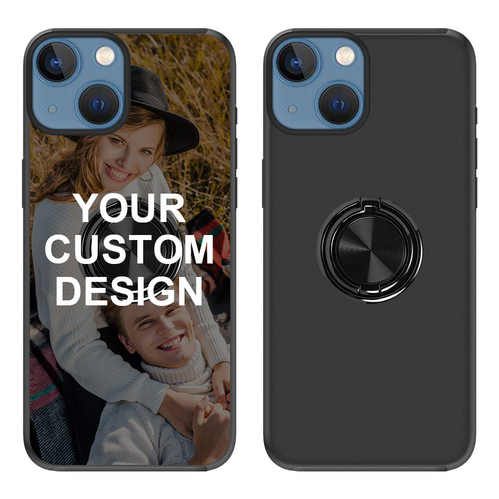 Custom for iPhone 13 Mini Ring Holder Dual Layers Case