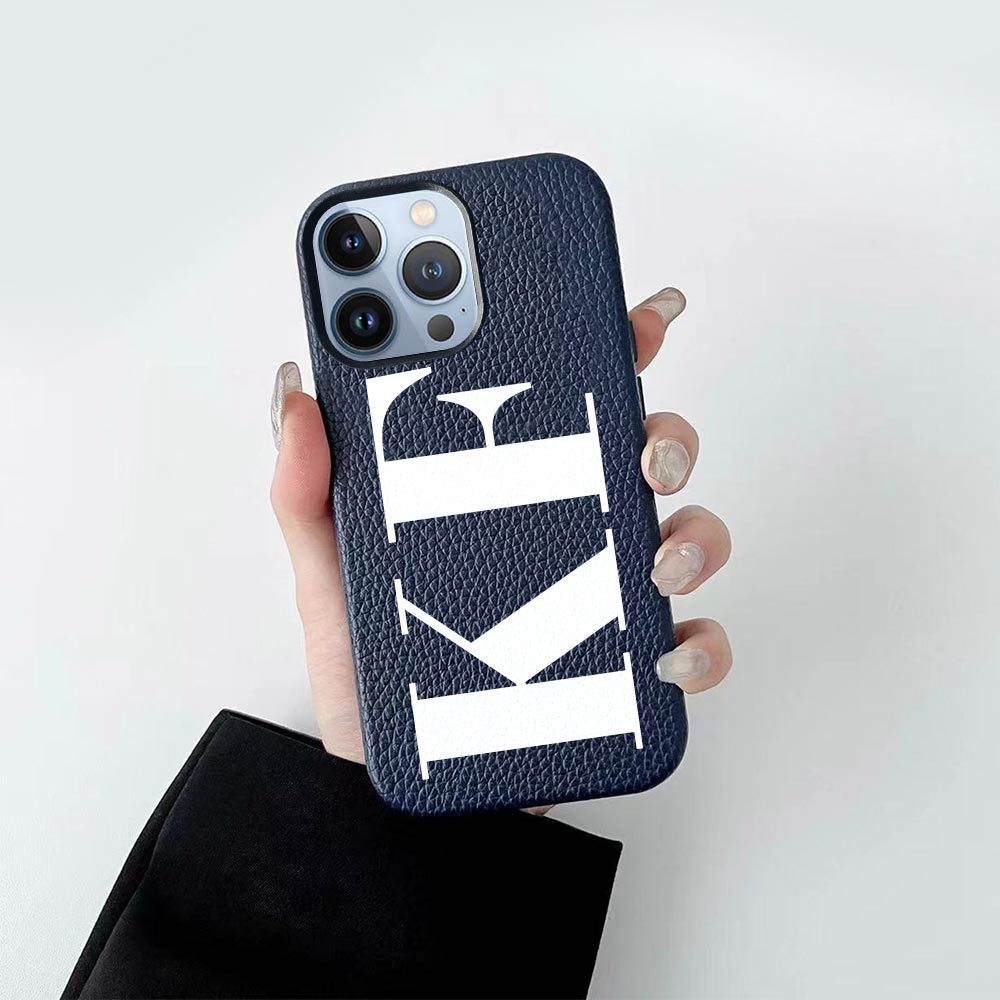 Custom for iPhone 13 Pro Litchi Grain Leather Case