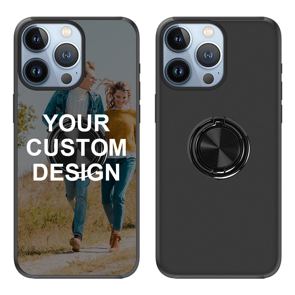 Custom for iPhone 13 Pro Ring Holder Dual Layers Case