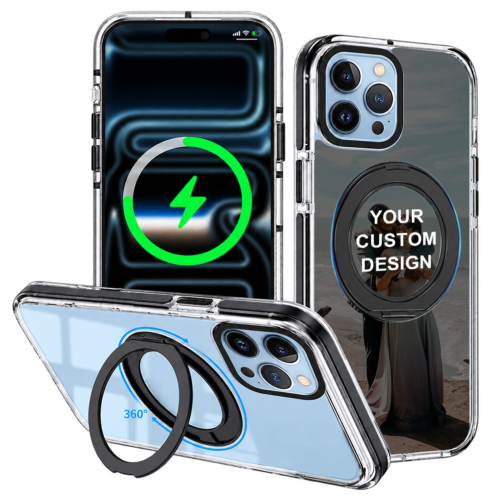Custom for iPhone 13 Pro ClearSpin Stand Case