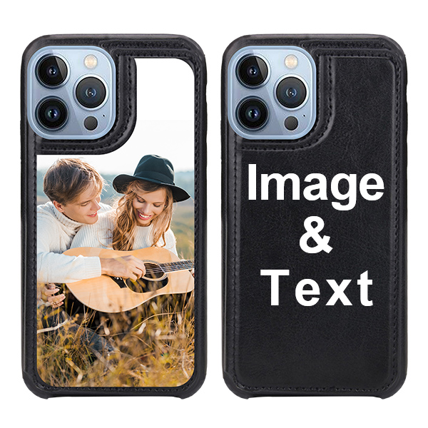 Custom for iPhone 13 Pro Max Card Holder Wallet Case
