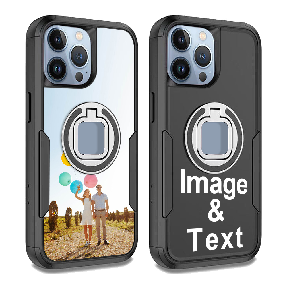 Custom for iPhone 13 Pro Max Ring Holder Shockproof Case