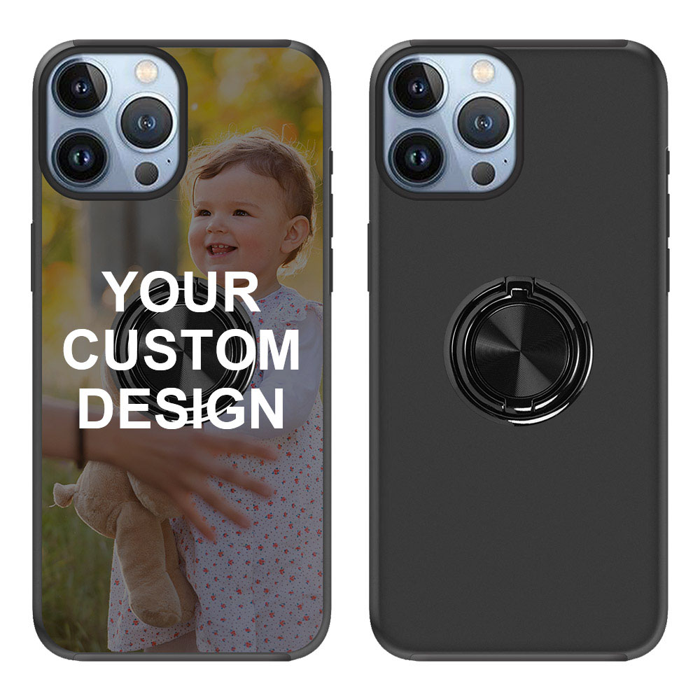 Custom for iPhone 13 Pro Max Ring Holder Dual Layers Case