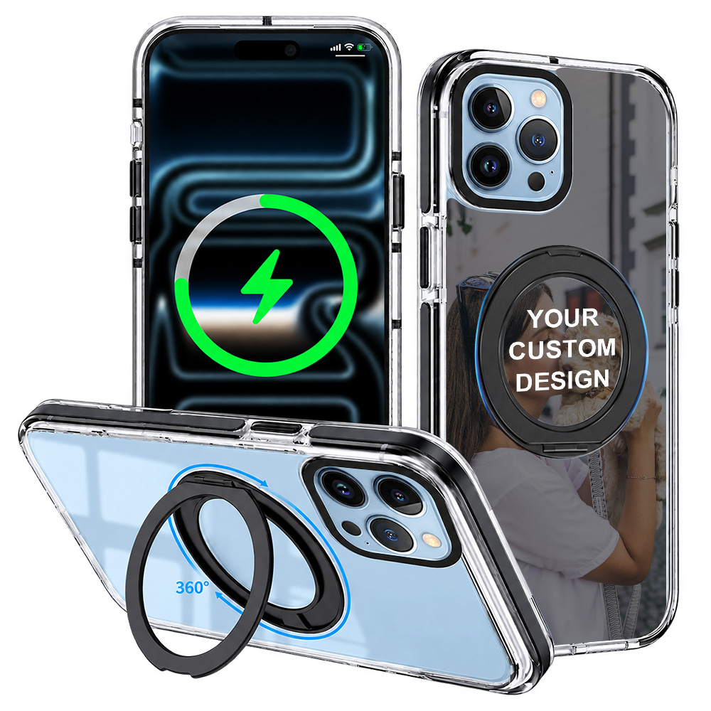 Custom for iPhone 13 Pro Max ClearSpin Stand Case
