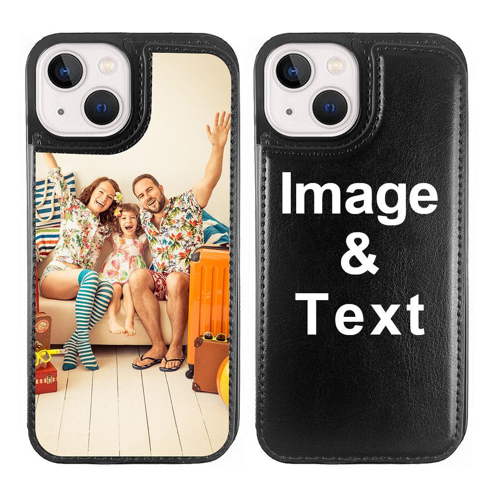 Custom for iPhone 14 Card Holder Wallet Case