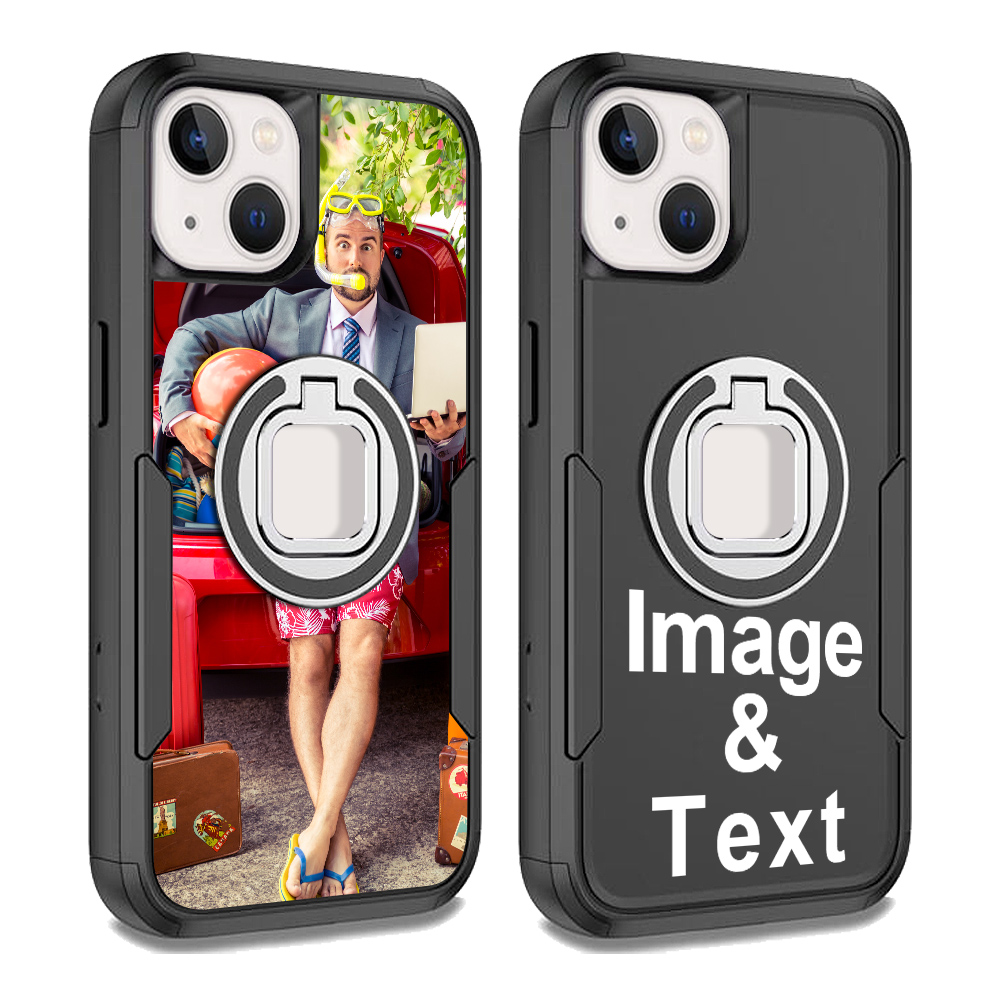 Custom for iPhone 14 Ring Holder Shockproof Case