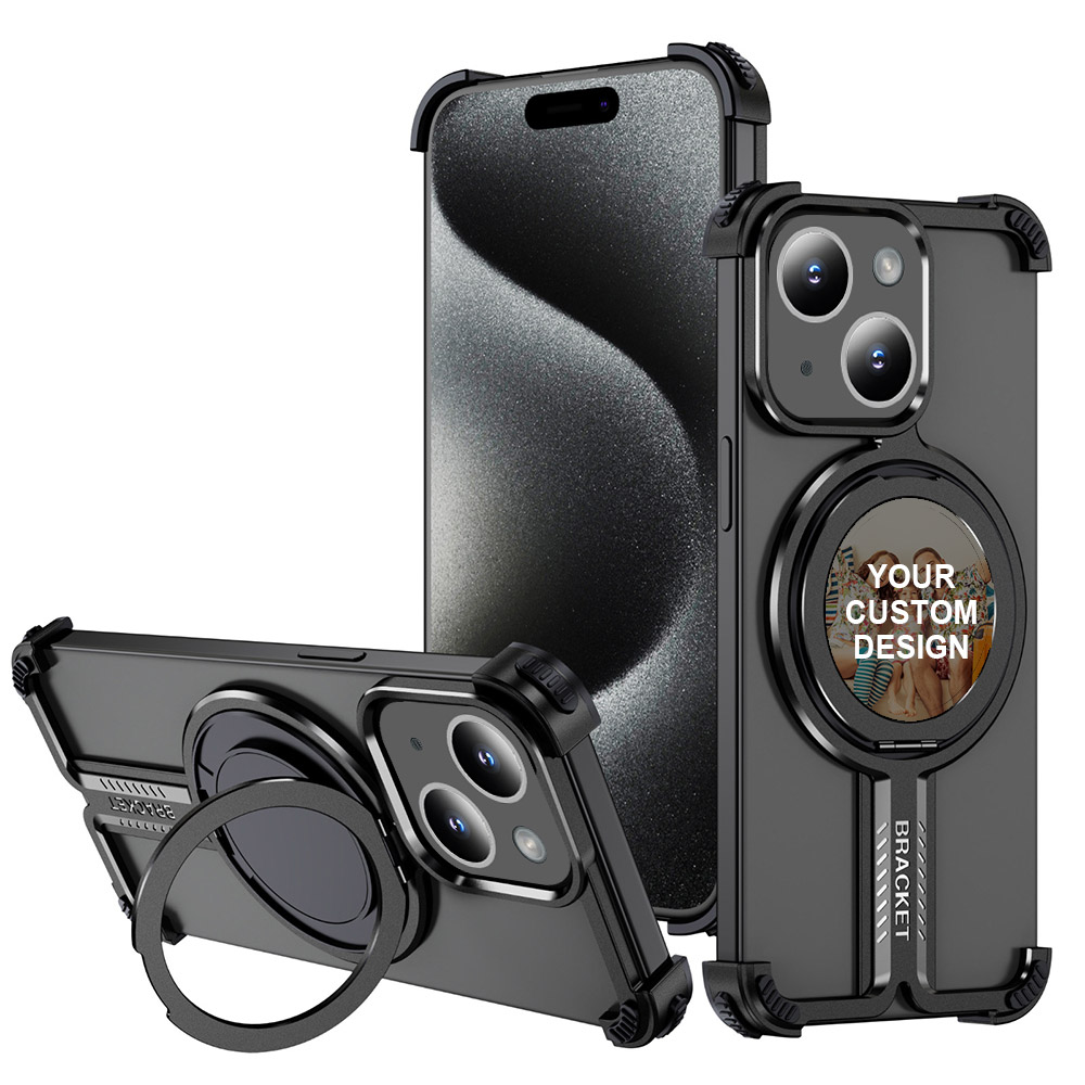 Custom for iPhone 14 Titanium Shockproof MagSafe Case