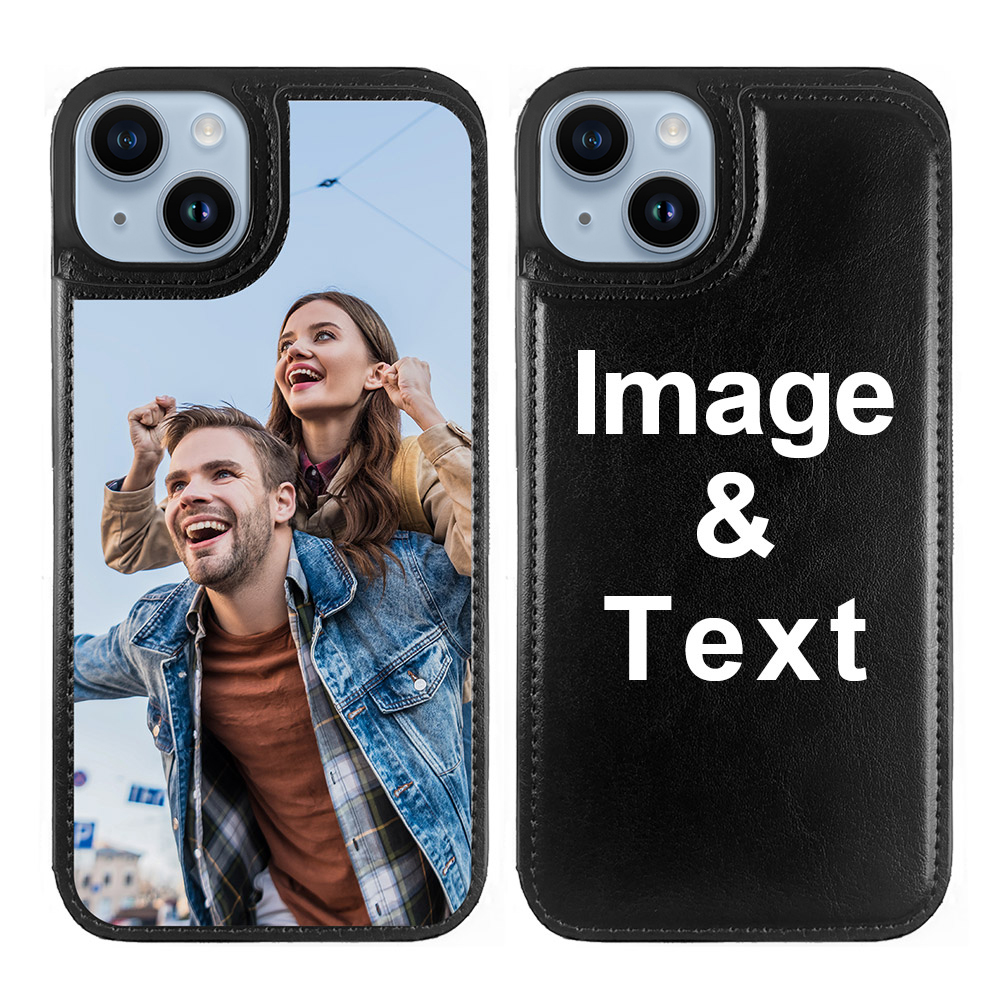 Custom for iPhone 14 Plus Card Holder Wallet Case