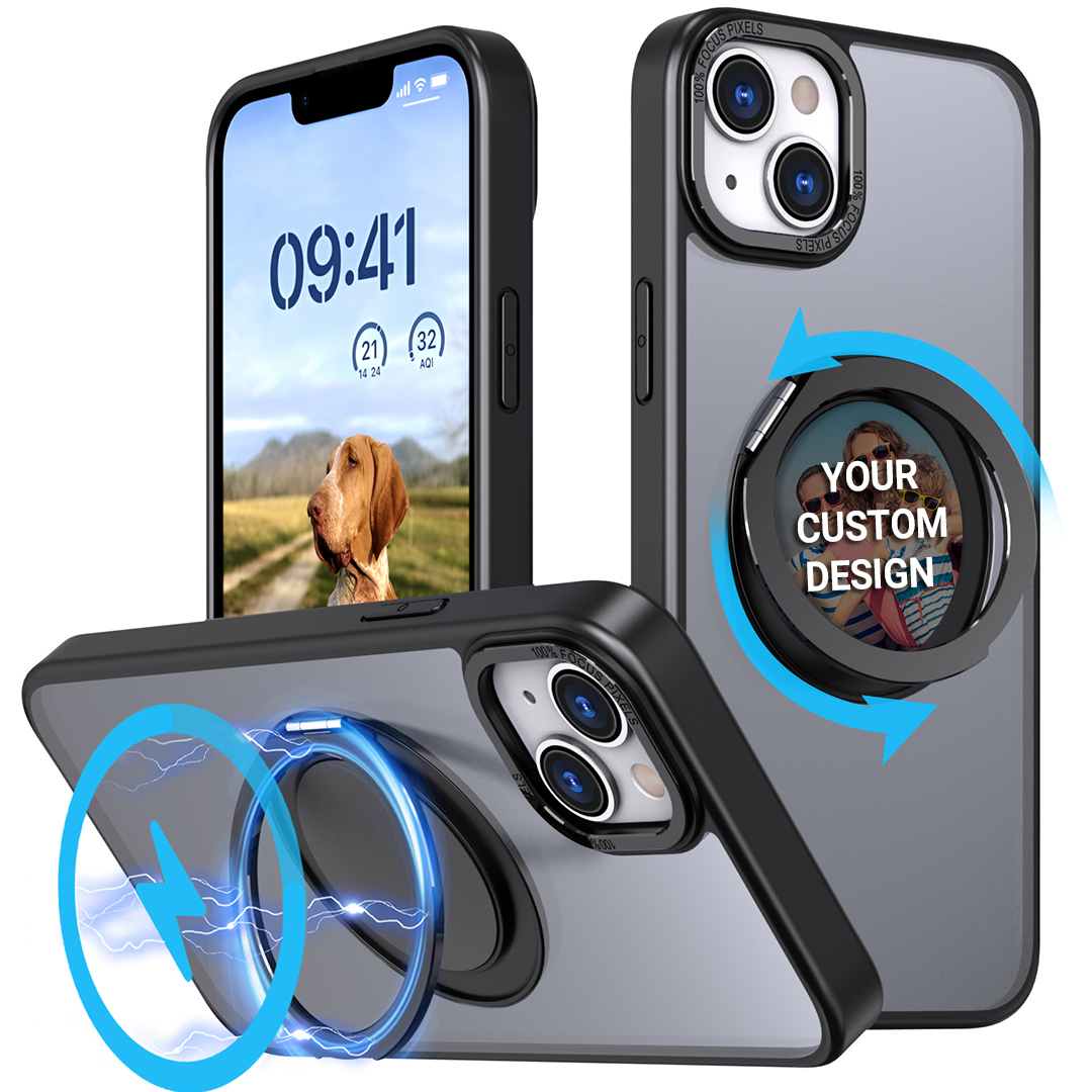 Custom for iPhone 14 Plus Flexible Kickstand MagSafe Case