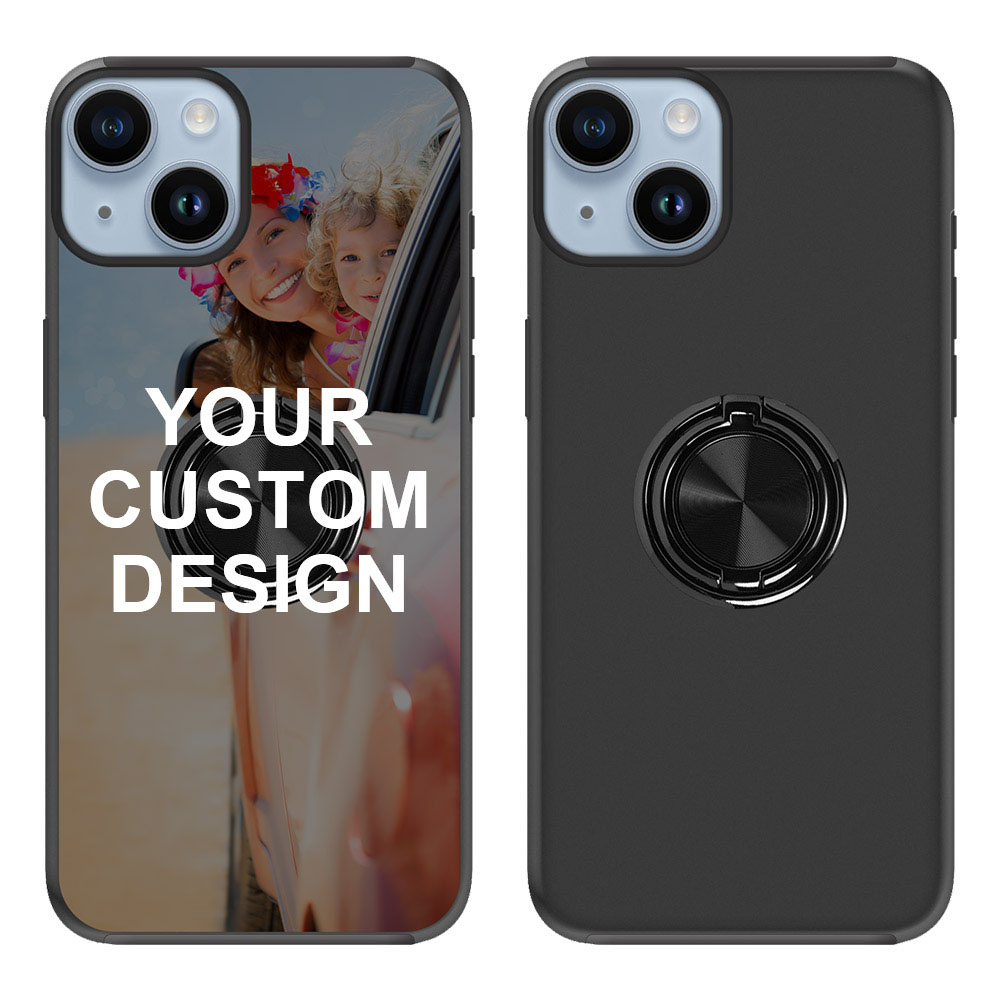 Custom for iPhone 14 Plus Ring Holder Dual Layers Case