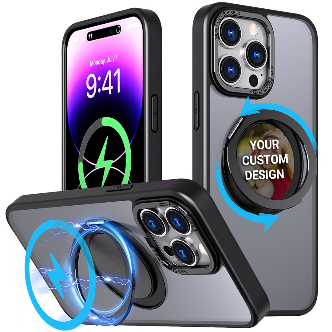 Custom for iPhone 14 Pro Max Flexible Kickstand MagSafe Case