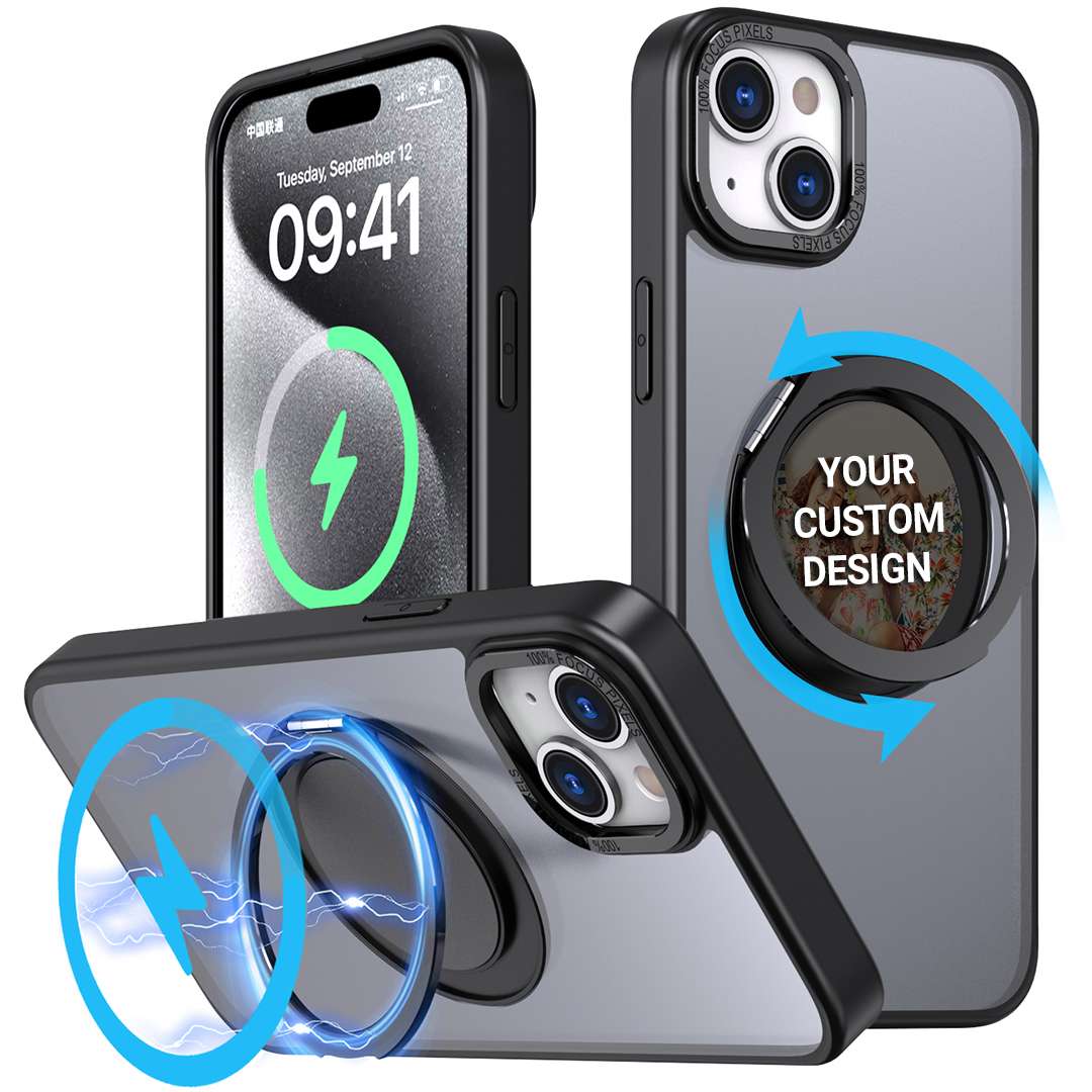 Custom for iPhone 15 Flexible Kickstand MagSafe Case
