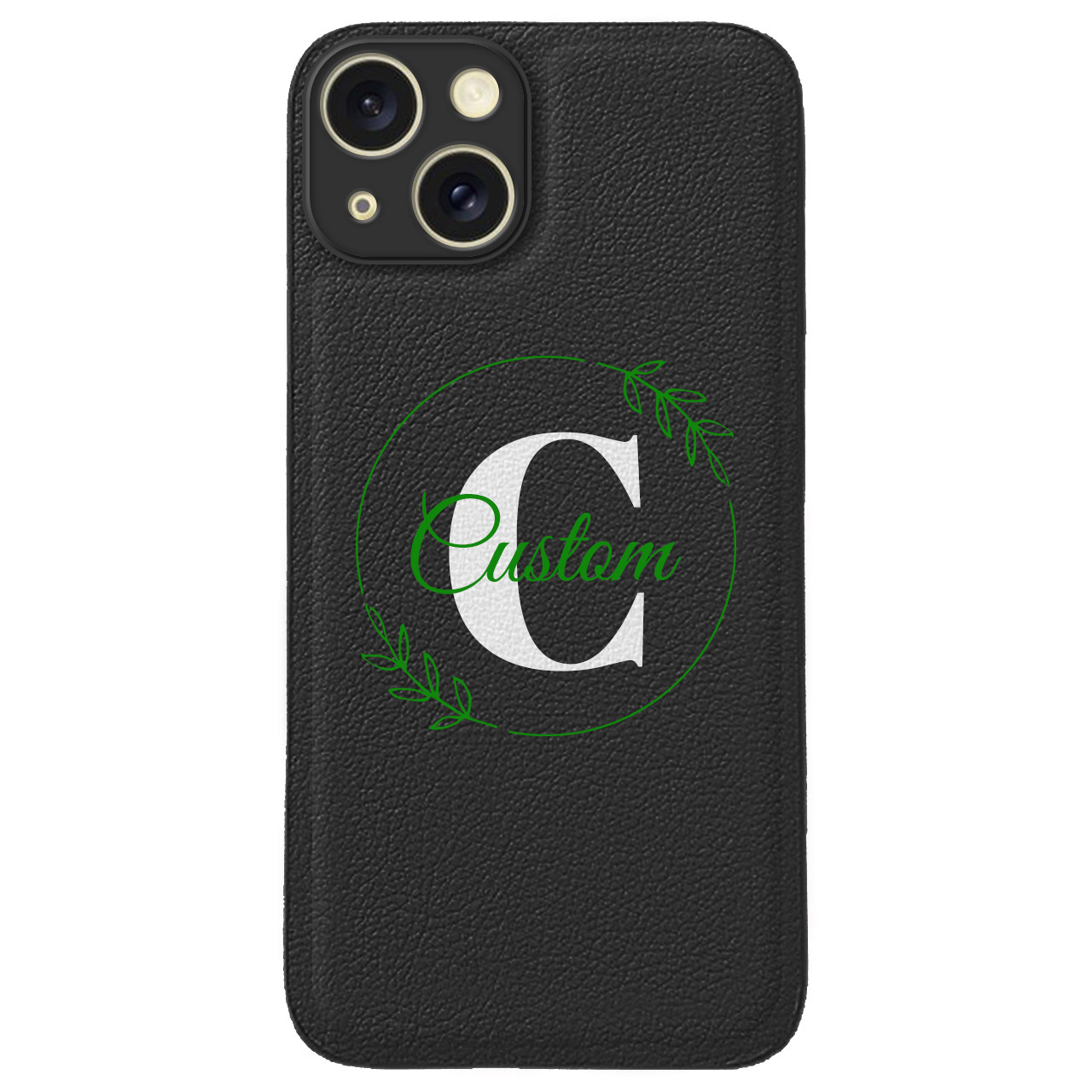Custom for iPhone 15 Cute Leather Case