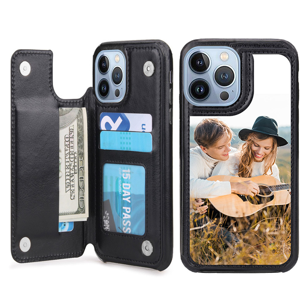 Custom for iPhone 15 Pro Max Card Holder Wallet Case