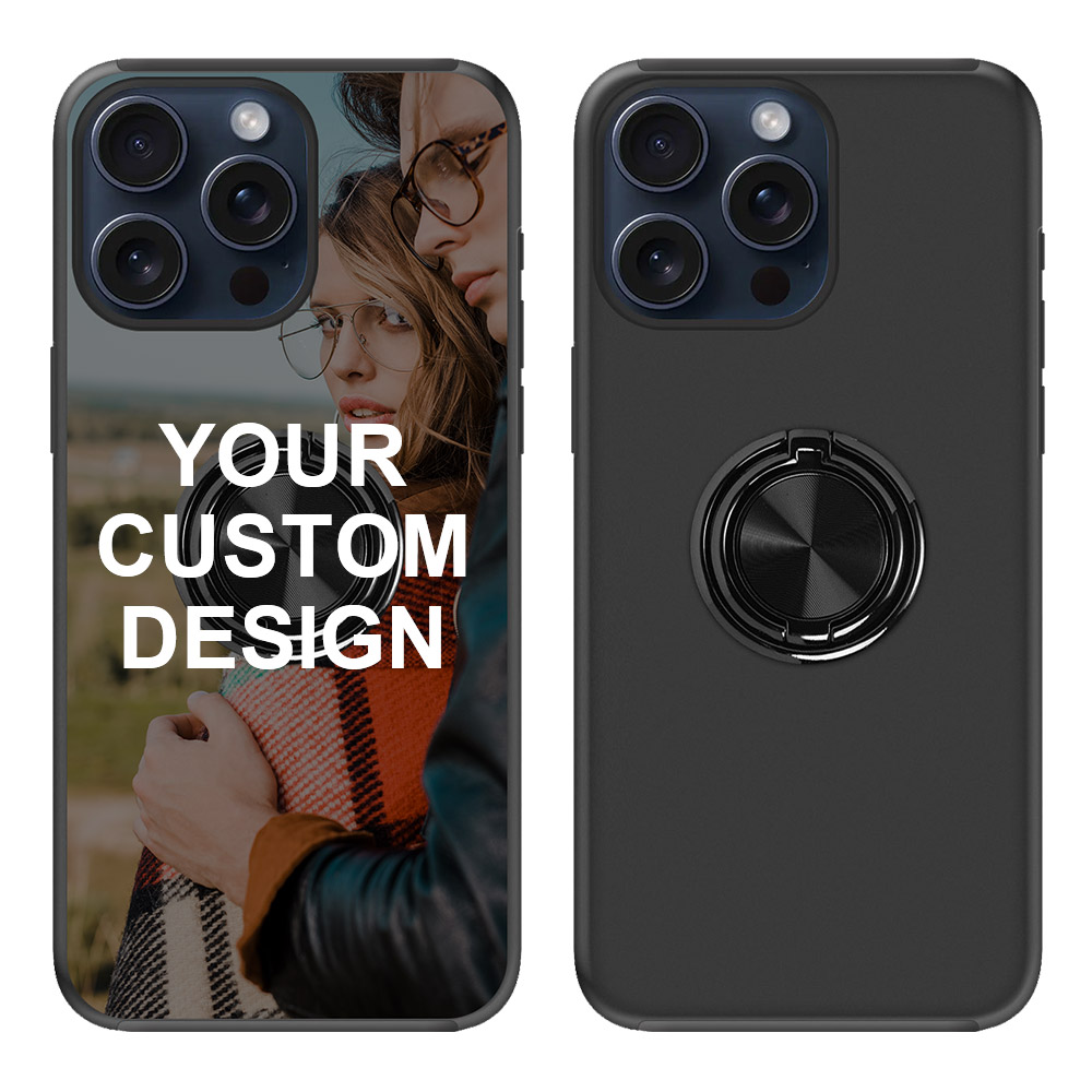 Custom for iPhone 15 Pro Max Ring Holder Dual Layers Case