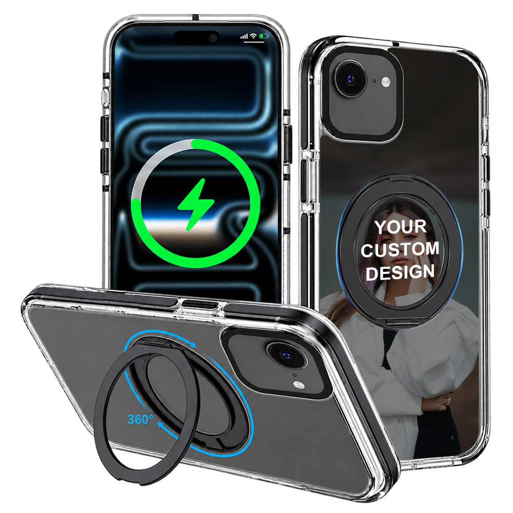 Custom for iPhone 16e ClearSpin Stand Case