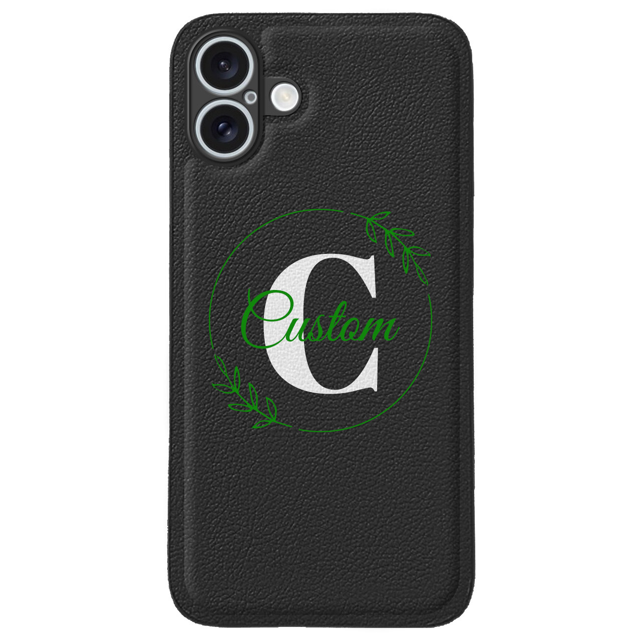 Custom for iPhone 16 Plus Cute Leather Case