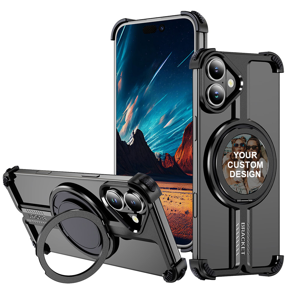 Custom for iPhone 16 Plus Titanium Shockproof MagSafe Case