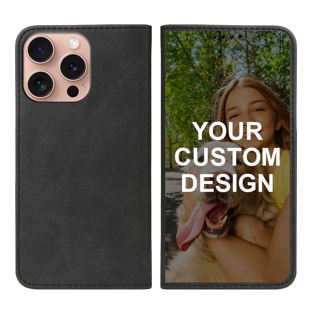 Custom for iPhone 16 Pro Flip Wallet Case