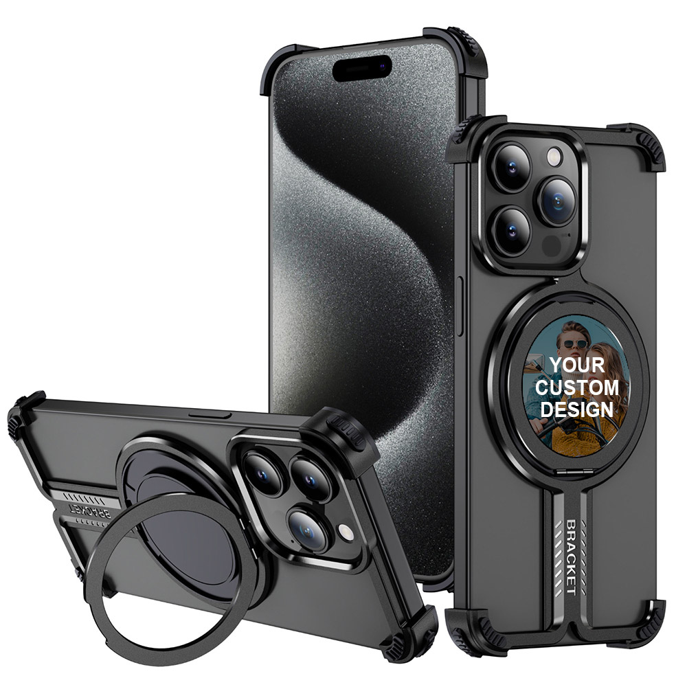 Custom for iPhone 16 Pro Titanium Shockproof MagSafe Case