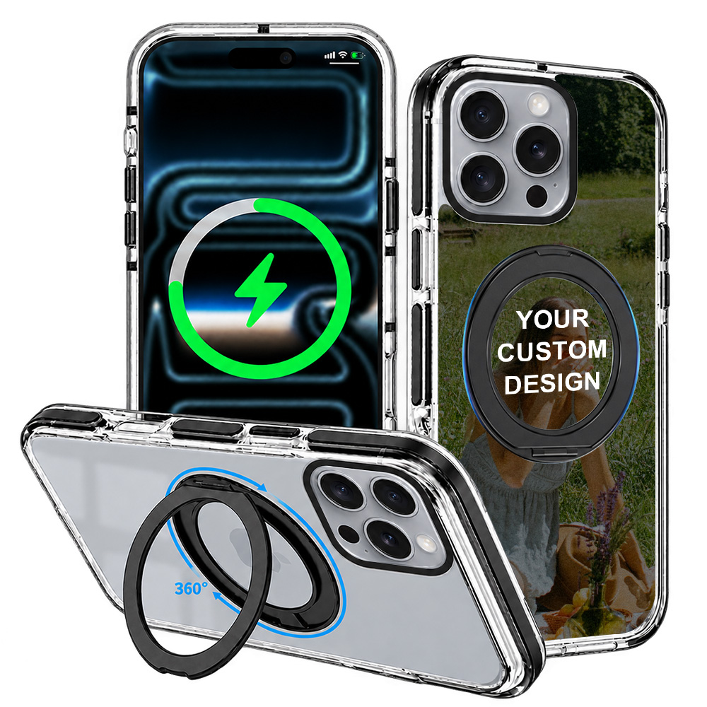 Custom for iPhone 16 Pro Max ClearSpin Stand Case