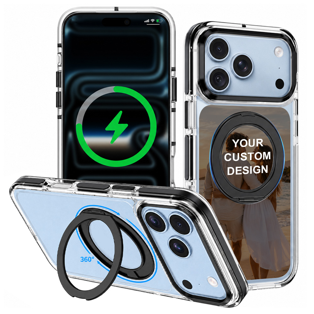 Custom for iPhone 18 Pro ClearSpin Stand Case