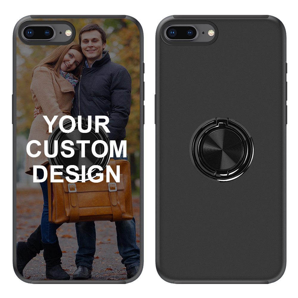 Custom for iPhone 7 Plus Ring Holder Dual Layers Case