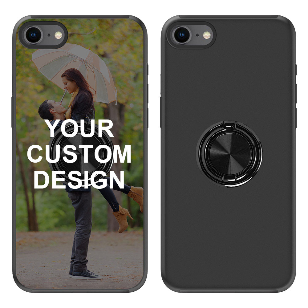 Custom for iPhone SE 2020 Ring Holder Dual Layers Case