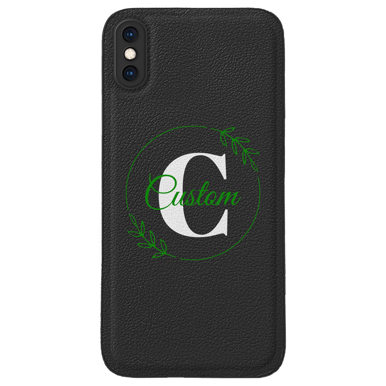 Custom for iPhone XS Cute Leather Case