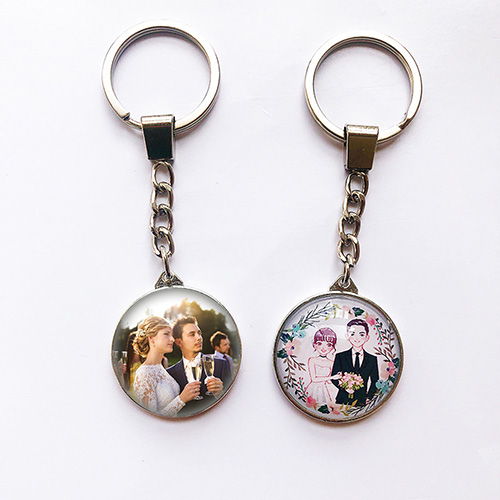 Custom Photo Round Metal Keychain