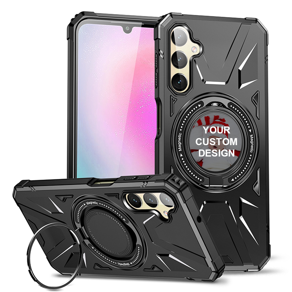Custom for Galaxy S24 Plus 5G Rotatable Invisible Stand MagSafe Case